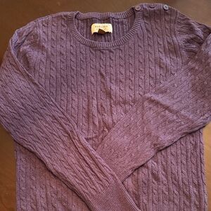 Bonobos Cable Knit Crewneck Sweater in Lavender